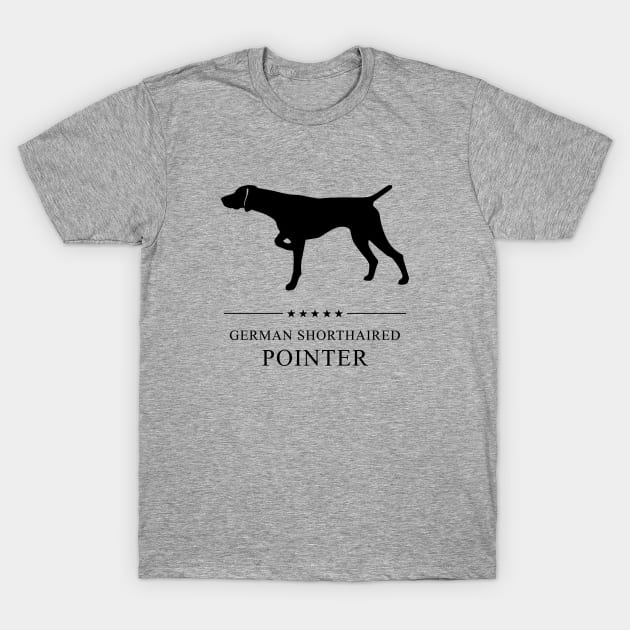 German Shorthaired Pointer Black Silhouette T-Shirt by millersye